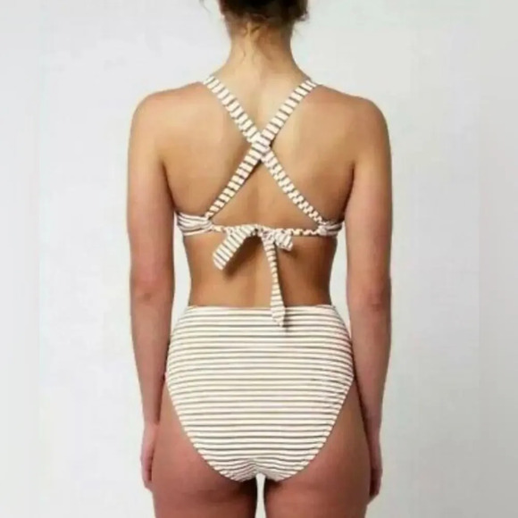 Vigoss Met Stripe One Piece Swimsuit SZ 3X - Picture 2 of 7